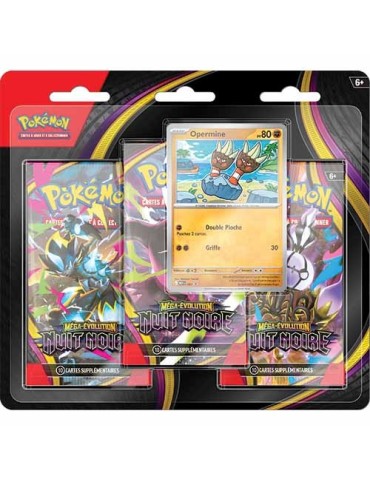 Pack 3 Boosters Pokémon ME05 Nuit Noire FR