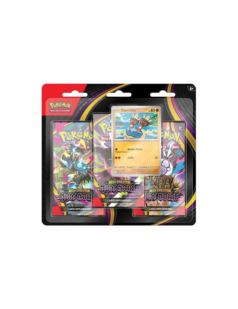 Pack 3 Boosters Pokémon ME05 Nuit Noire FR