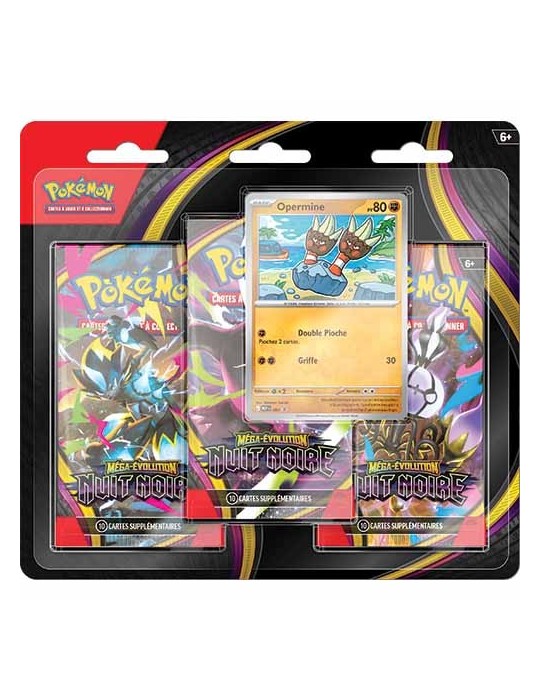 Pack 3 Boosters Pokémon ME05 Nuit Noire FR