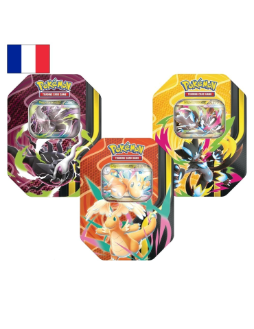 Pokémon – Lot de 3 Pokébox Méga Puissances– Méga-Zeraora-ex, Méga-Darkrai-ex & Méga-Dracolosse-ex – FR (aout 2026)