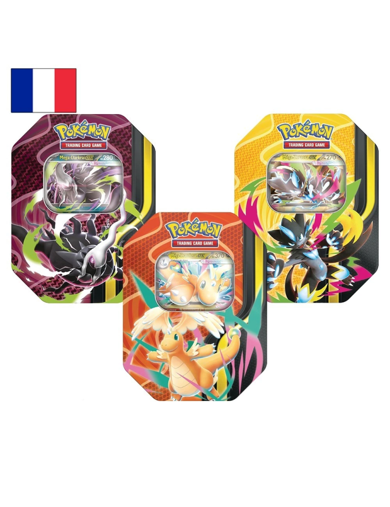 Lot 3 Pokébox Pokémon Méga Puissances FR – Zeraora Darkrai Dracolosse