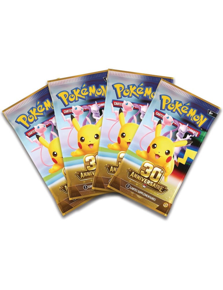 Coffret Pokémon 30ᵉ Anniversaire Amphinobi-ex FR – 4 Boosters