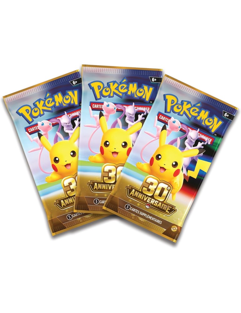 Collection Poster Pokémon 30ᵉ Anniversaire FR – 3 Boosters