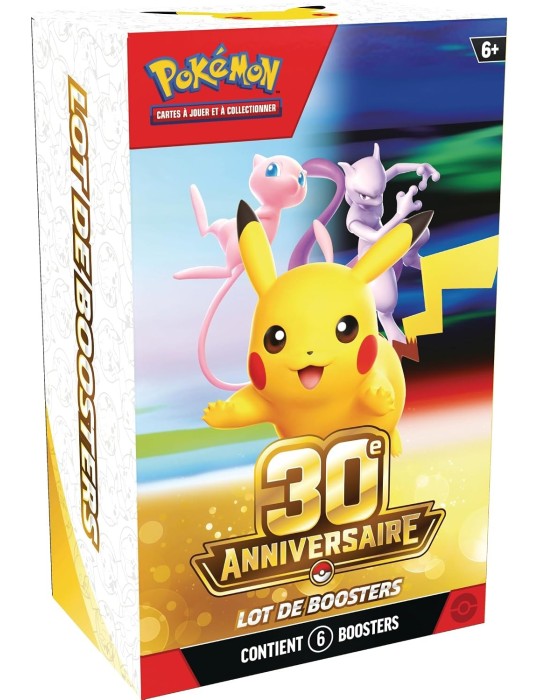 Lot 6 Boosters Pokémon 30ᵉ Anniversaire FR