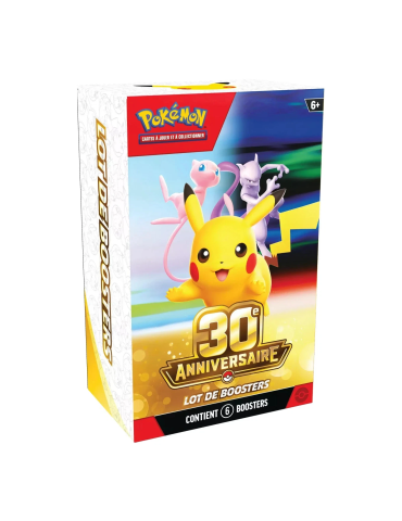 Lot 6 Boosters Pokémon 30ᵉ Anniversaire FR