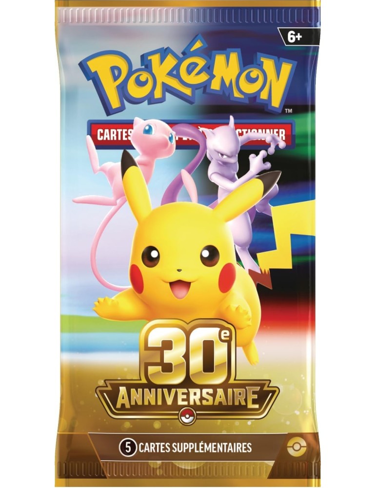 Lot 6 Boosters Pokémon 30ᵉ Anniversaire FR
