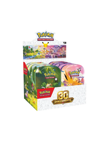 Display 10 Mini Tin Pokémon 30ᵉ Anniversaire ME05.5 FR
