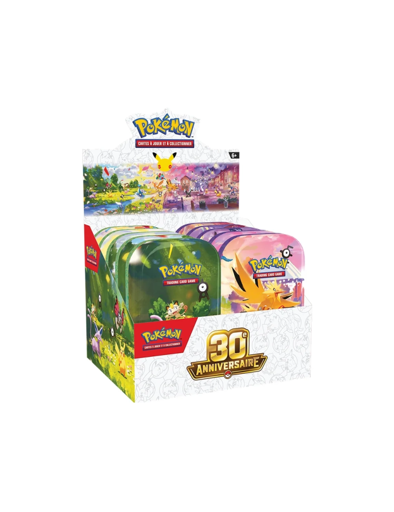 Display 10 Mini Tin Pokémon 30ᵉ Anniversaire ME05.5 FR