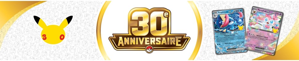 Pokémon 30 ans – Coffrets, boosters et produits anniversaire